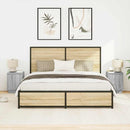 vidaXL 2 db szürke sonoma éjjeliszekrények LED világítással 38x34x50cm