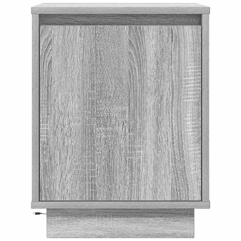 vidaXL 2 db szürke sonoma éjjeliszekrények LED világítással 38x34x50cm