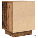 vidaXL 2 db antik fa éjjeliszekrények LED világítással 38x34x50 cm