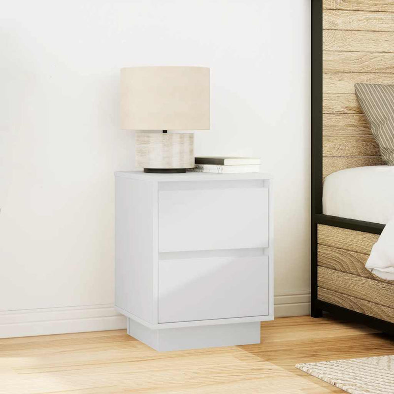 vidaXL éjjeliszekrény LED világítással Fehér 38x34x50 cm 38x34x50 cm