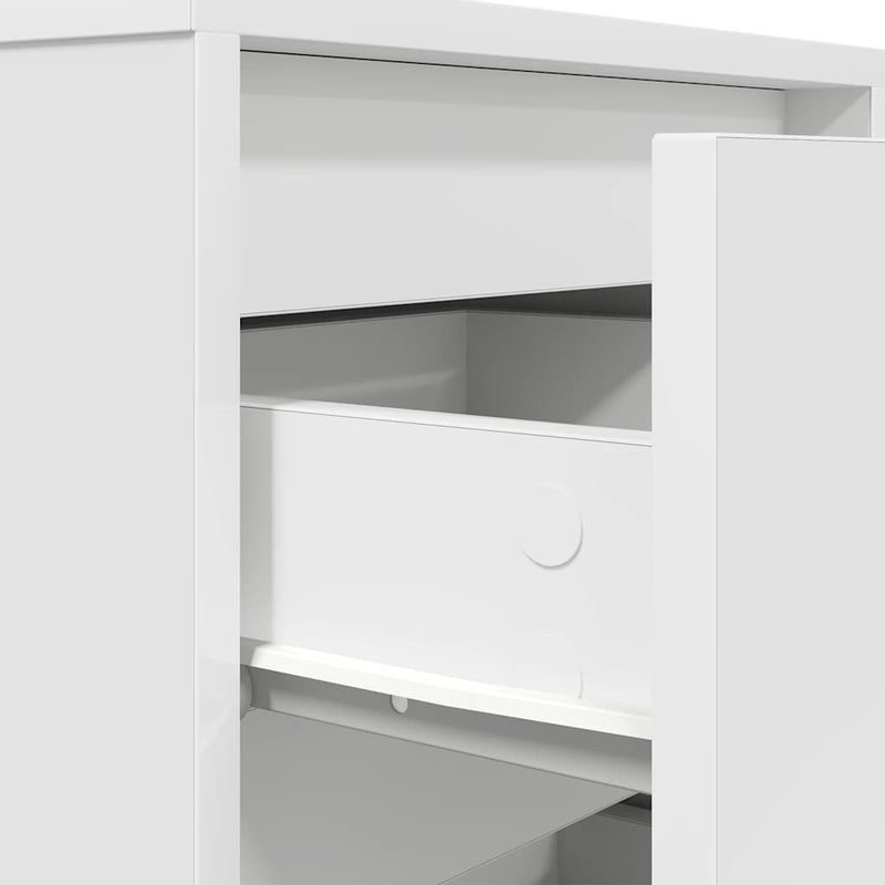 vidaXL éjjeliszekrény LED világítással Fehér 38x34x50 cm 38x34x50 cm