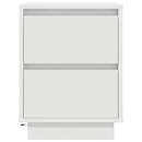 vidaXL 2 db fehér éjjeliszekrények LED világítással 38x34x50 cm