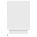 vidaXL 2 db fehér éjjeliszekrények LED világítással 38x34x50 cm