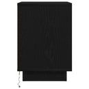 vidaXL 2 db fekete éjjeliszekrények LED világítással 38x34x50 cm
