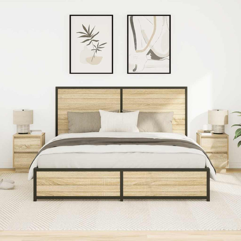 vidaXL 2 db éjjeliszekrények LED világítással 38x34x50 cm