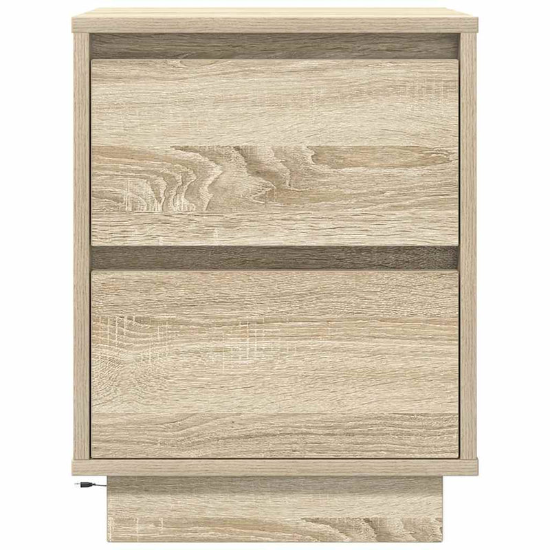 vidaXL 2 db éjjeliszekrények LED világítással 38x34x50 cm