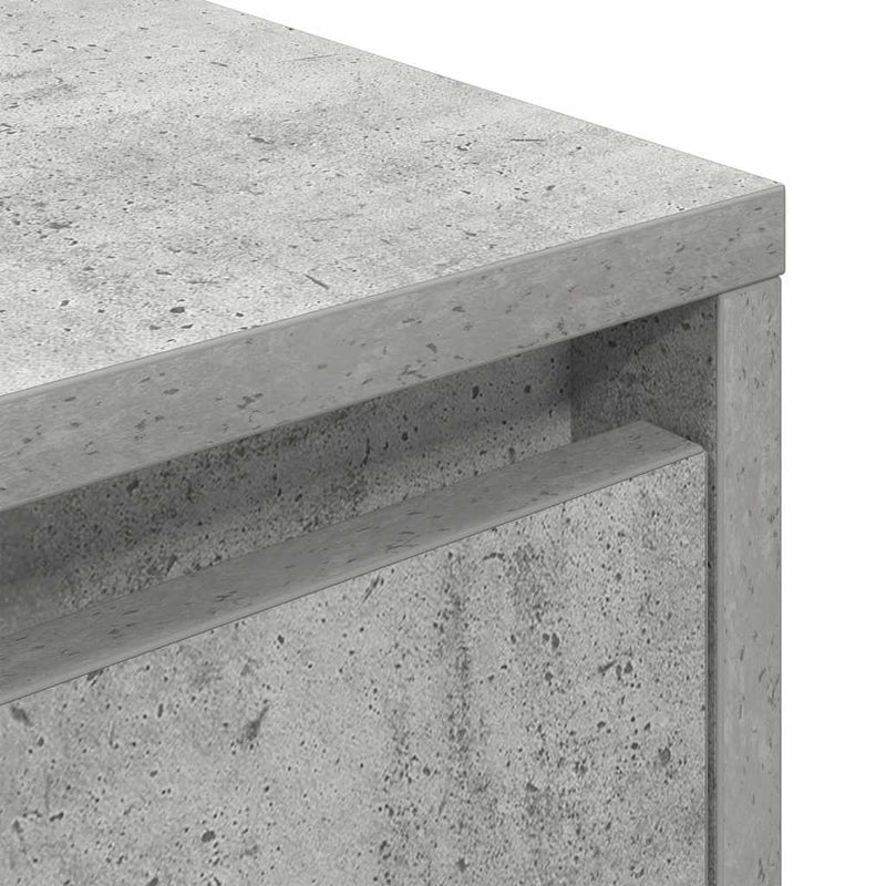 vidaXL betonszürke éjjeliszekrény LED-világítással 38x34x50 cm