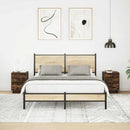 vidaXL 2 db füstölt tölgy éjjeliszekrények LED világítással 38x34x50cm