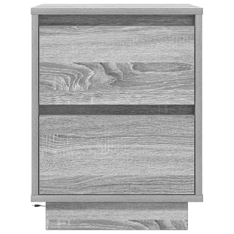 vidaXL szürke sonoma színű éjjeliszekrény LED-világítással 38x34x50 cm