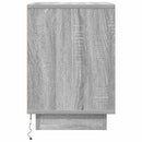 vidaXL 2 db szürke sonoma éjjeliszekrények LED világítással 38x34x50cm