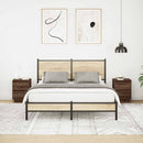 vidaXL 2 db barna tölgyfa éjjeliszekrények LED világítással 38x34x50cm