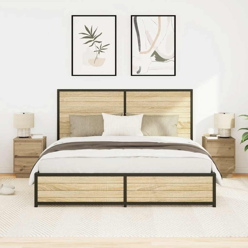 vidaXL 2 db éjjeliszekrények LED világítással 38x34x50 cm