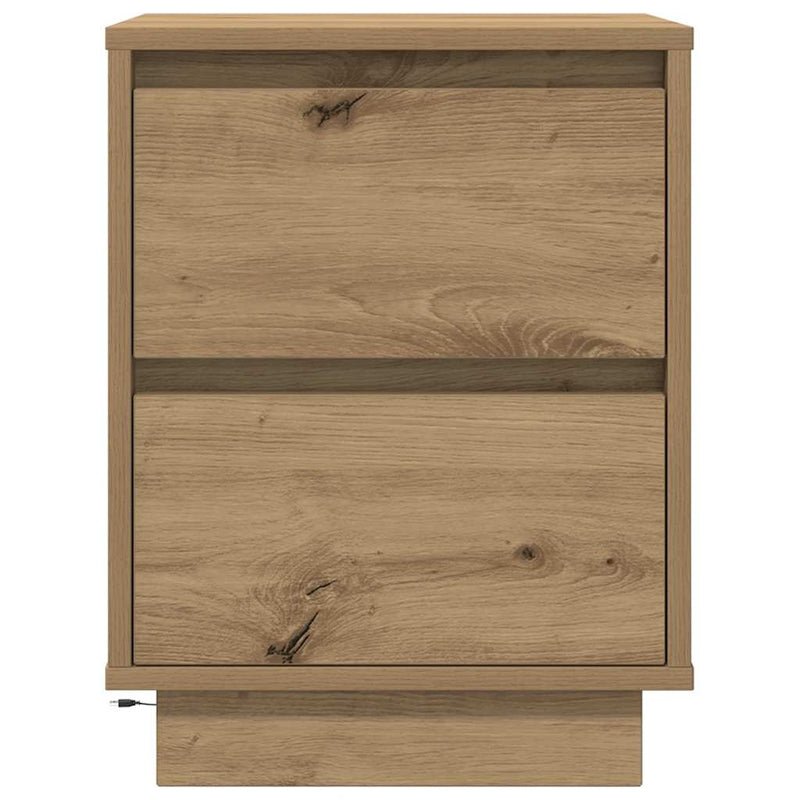 vidaXL 2 db éjjeliszekrények LED világítással 38x34x50 cm