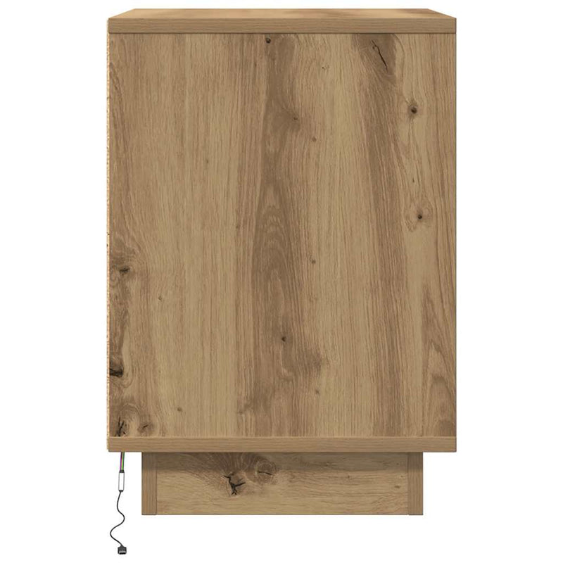 vidaXL 2 db éjjeliszekrények LED világítással 38x34x50 cm