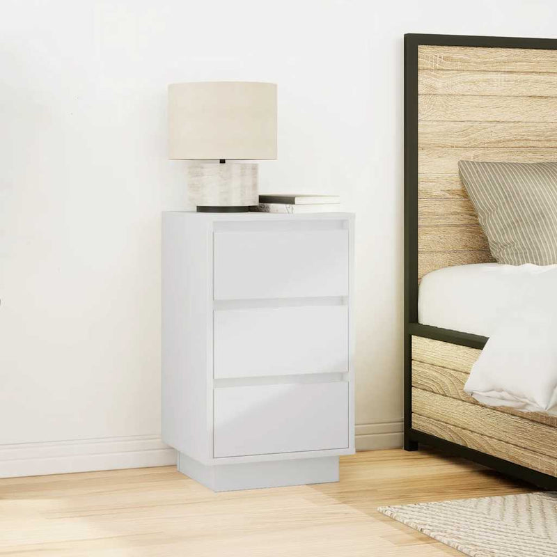 vidaXL éjjeliszekrény LED világítással Fehér 38x34x50 cm 38x34x65 cm