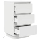 vidaXL éjjeliszekrény LED világítással Fehér 38x34x50 cm 38x34x65 cm
