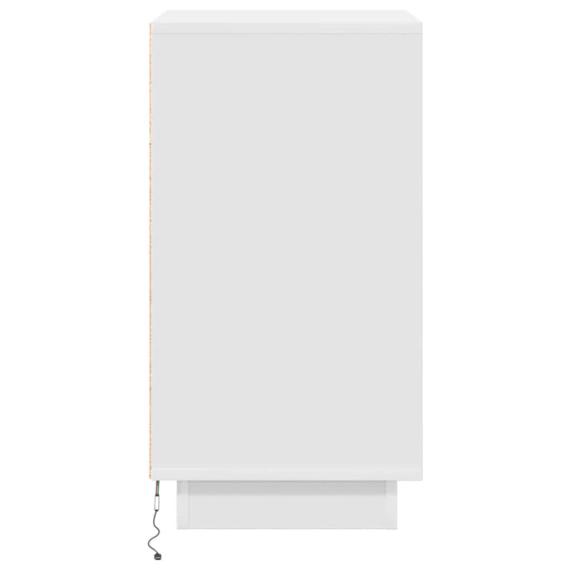 vidaXL éjjeliszekrény LED világítással Fehér 38x34x50 cm 38x34x65 cm