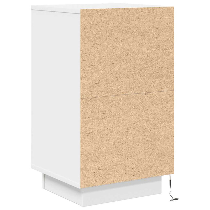 vidaXL éjjeliszekrény LED világítással Fehér 38x34x50 cm 38x34x65 cm