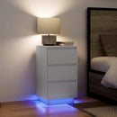 vidaXL éjjeliszekrény LED világítással Fehér 38x34x50 cm 38x34x65 cm