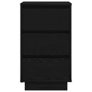 vidaXL fekete éjjeliszekrény LED-világítással 38x34x65 cm