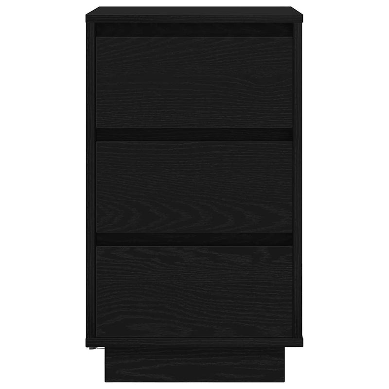 vidaXL fekete éjjeliszekrény LED-világítással 38x34x65 cm