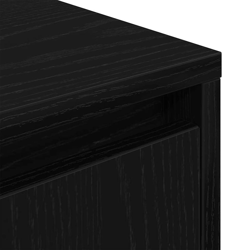 vidaXL fekete éjjeliszekrény LED-világítással 38x34x65 cm