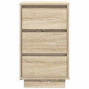 vidaXL sonoma tölgy színű éjjeliszekrény LED-ekkel 38x34x65 cm