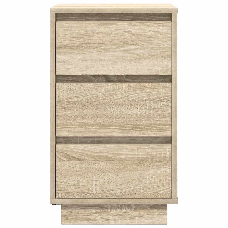 vidaXL sonoma tölgy színű éjjeliszekrény LED-ekkel 38x34x65 cm