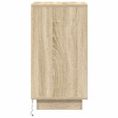 vidaXL sonoma tölgy színű éjjeliszekrény LED-ekkel 38x34x65 cm