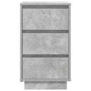 vidaXL betonszürke éjjeliszekrény LED-világítással 38x34x65 cm