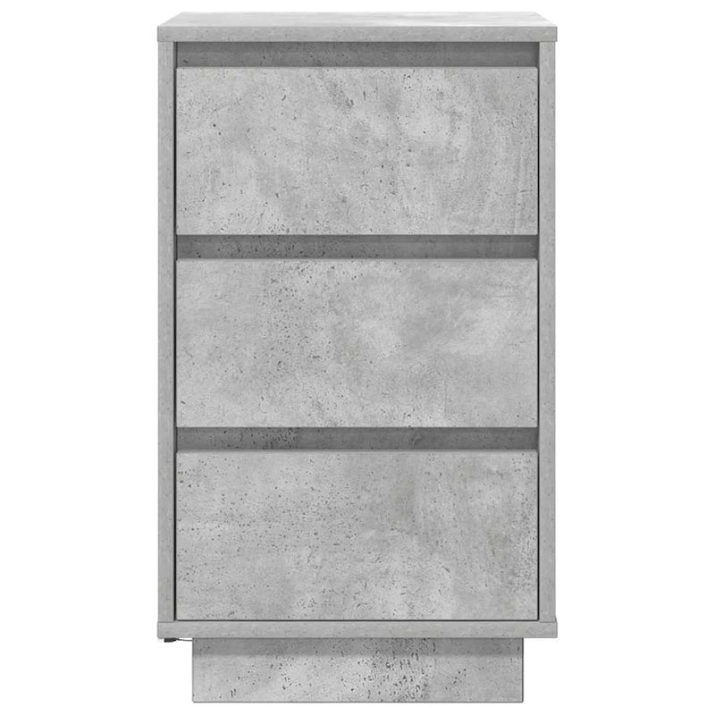 vidaXL betonszürke éjjeliszekrény LED-világítással 38x34x65 cm