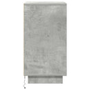 vidaXL betonszürke éjjeliszekrény LED-világítással 38x34x65 cm
