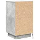 vidaXL betonszürke éjjeliszekrény LED-világítással 38x34x65 cm