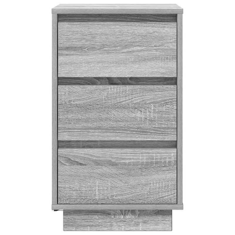 vidaXL szürke sonoma színű éjjeliszekrény LED-világítással 38x34x65 cm