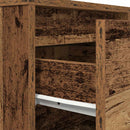 vidaXL éjjeliszekrény LED fényekkel Régi fa 38x34x65 cm