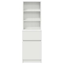 vidaXL fehér szerelt fa éjjeliszekrény 39x35x125 cm