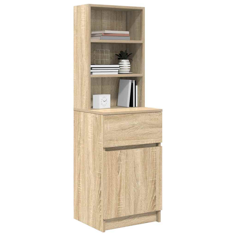 vidaXL sonoma tölgy színű szerelt fa éjjeliszekrény 39x35x125 cm