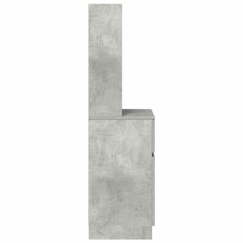 vidaXL betonszürke szerelt fa éjjeliszekrény 39x35x125 cm