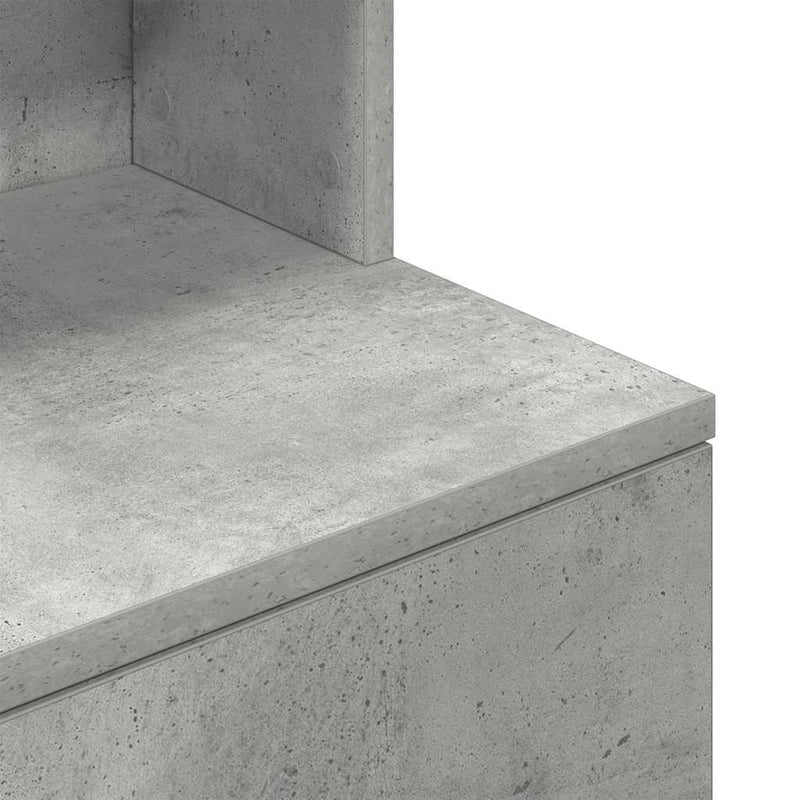 vidaXL betonszürke szerelt fa éjjeliszekrény 39x35x125 cm
