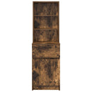 vidaXL füstös tölgy színű szerelt fa éjjeliszekrény 39x35x125 cm