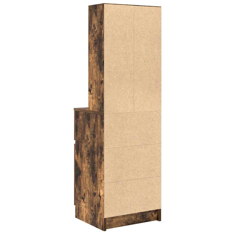 vidaXL füstös tölgy színű szerelt fa éjjeliszekrény 39x35x125 cm
