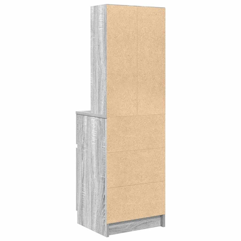 vidaXL szürke sonoma színű szerelt fa éjjeliszekrény 39x35x125 cm
