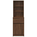 vidaXL barna tölgy színű szerelt fa éjjeliszekrény 39x35x125 cm