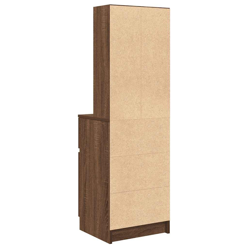 vidaXL barna tölgy színű szerelt fa éjjeliszekrény 39x35x125 cm