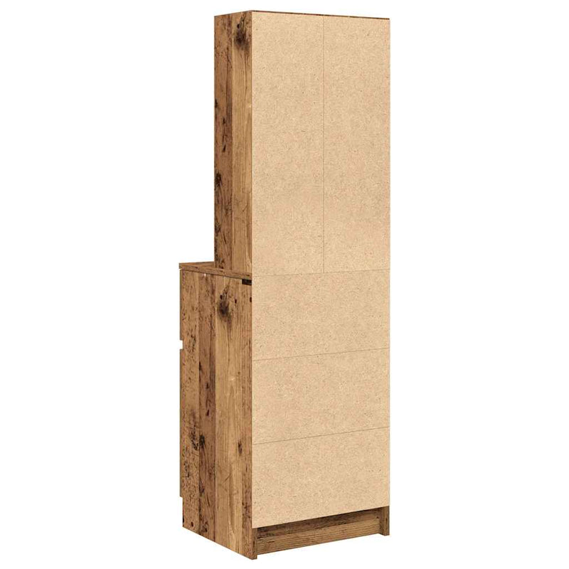 vidaXL antik fa színű szerelt fa éjjeliszekrény 39x35x125 cm