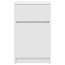 vidaXL 2 db fehér szerelt fa éjjeliszekrény 39x35x65 cm