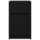 vidaXL fekete szerelt fa éjjeliszekrény 39x35x65 cm