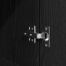 vidaXL fekete szerelt fa éjjeliszekrény 39x35x65 cm