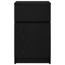 vidaXL 2 db fekete szerelt fa éjjeliszekrény 39x35x65 cm