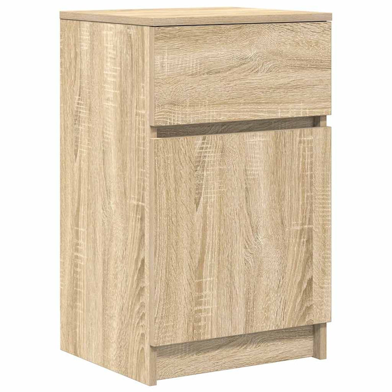 vidaXL 2 db sonoma tölgy színű szerelt fa éjjeliszekrény 39x35x65 cm